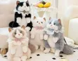 Cute Cat Plush Backpack Purse - 1