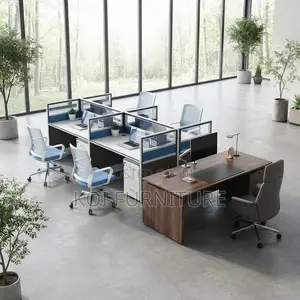 Four-User MDF Office Workstation