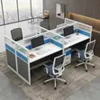 Four-User MDF Office Workstation - 3