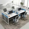 Four-User MDF Office Workstation - 4