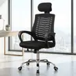 Adjustable Mesh Office Chair with Headrest - 1