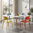 Colorful Modern Plastic Dining Chair - 1