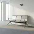 3-Link Non-Padded Metallic Waiting Bench - 4