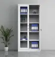 Office Cabinet - 2-Door Full Glass Storage - 3