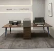 Wooden 4-Seater Office Workstation Desk - 3