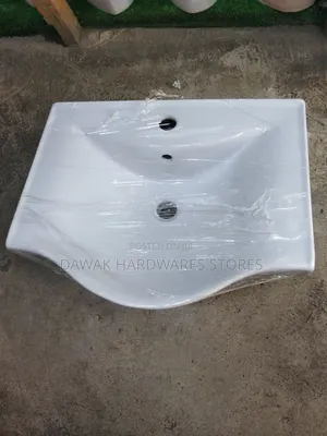 ZAR Curved Front White Ceramic Basin