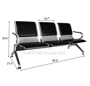 3-Seater Steel Waiting Bench