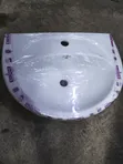 White Wall Hung Basin with Pedestal Stand - 4