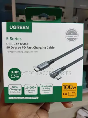 UGREEN 100W Right Angle USB-C Cable 6.6ft