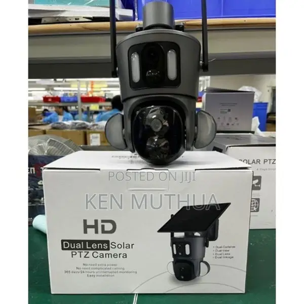HD Dual Lens Solar PTZ Camera - 1