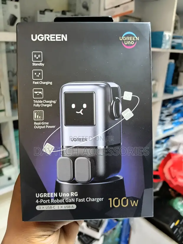 UGREEN Uno Robot GaN Fast Charger 100W, 4-Port - 1