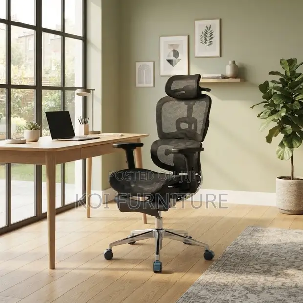 Orthopedic Executive Office Chair - Black Mesh Fabric - 1