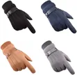 Gloves za Suede za Winter Zinazotouch Screen na Buckle - 1