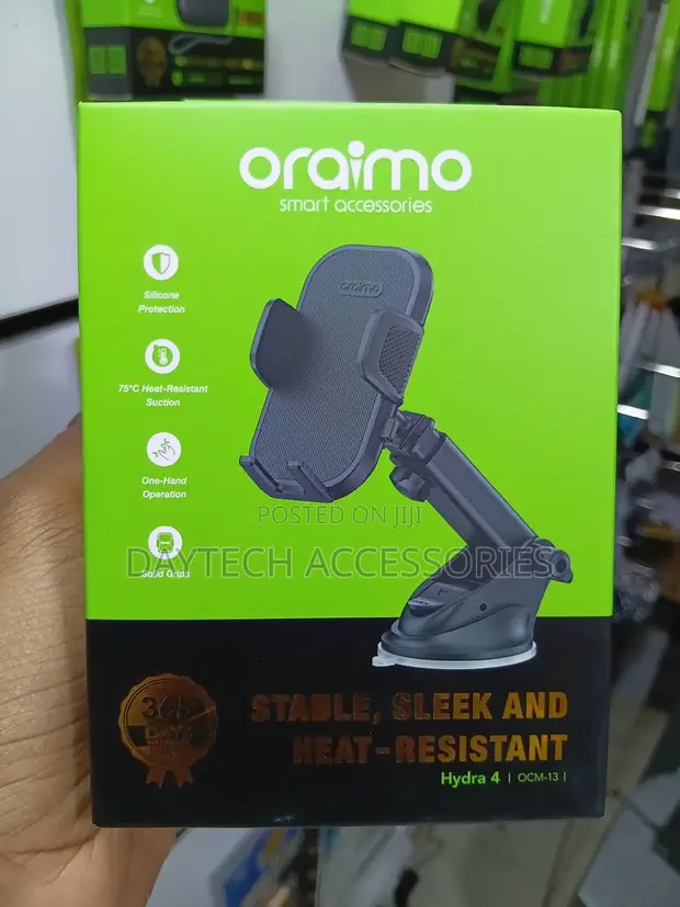 Oraimo Hydra 4 Car Phone Holder - Strong Suction - 1