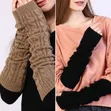 Gloves za Mikono za Cable-Knit za Kirefu bila Vidole - 2