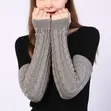 Gloves za Mikono za Cable-Knit za Kirefu bila Vidole - 3