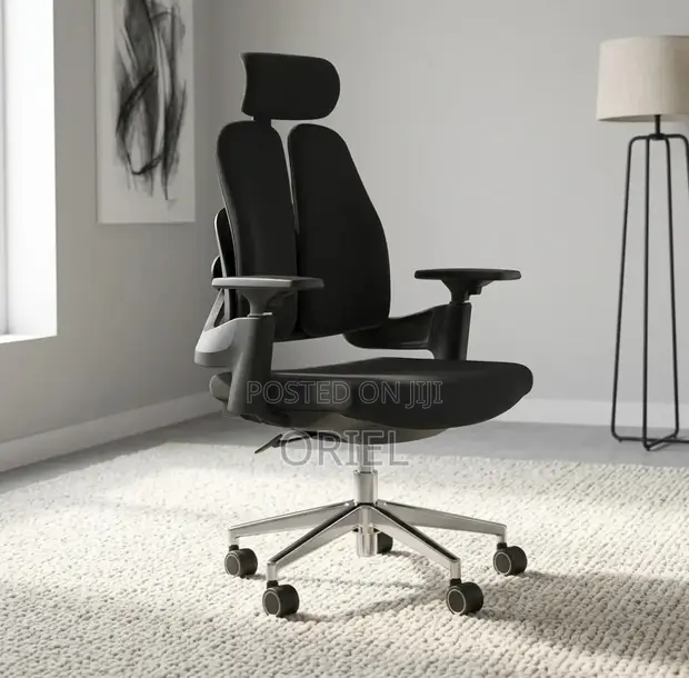 Orthopedic Office Chair with Double Backrest - 1