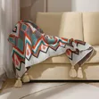 Nordic Bohemian Knitted Throw Blanket with Tassels - 2
