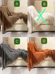 Stylish Knitted Shawl Sofa Throw - 130x180cm - 1