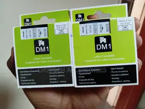 Dymo Compatible 12mm Black on White Label Tape