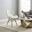 Modern Padded Eames Style Dining Chairs (White) - 1