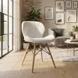 Modern Padded Eames Style Dining Chairs (White) - 5