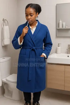 Cotton Bathrobe - Blue