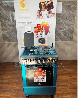 Euroken 60x65 3+1 Standing Cooker with Electric Oven - Silver