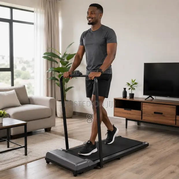 Space Saving Walking Pad Treadmill with Handle - 1