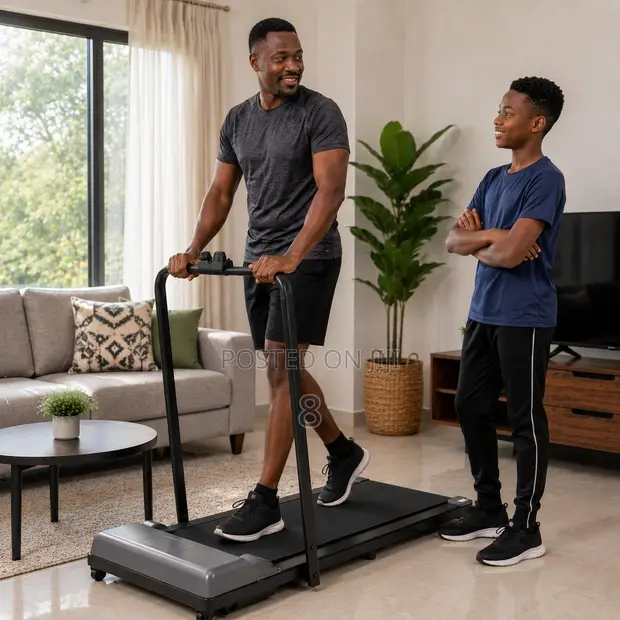 Electric Walking Pad Treadmill with Handle - 1