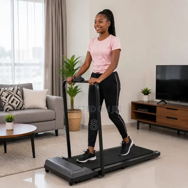 Foldable Walking Pad Treadmill with Support Handle - 1
