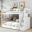 Modern Solid Wood Bunk Bed for Kids Bedroom - 2