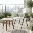 Foldable Balcony Garden Chair - White Plastic - 5