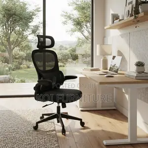 Fabric Orthopedic Office Chair - Black
