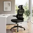Fabric Orthopedic Office Chair - Black - 2