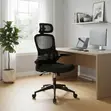 Fabric Orthopedic Office Chair - Black - 5