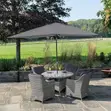 Luxury Modern Rattan Outdoor Furniture Set with Umbrella - 4