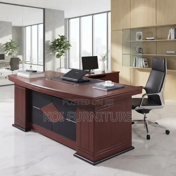 Mahogany 1800mm Executive Prestige Office Desk - 1