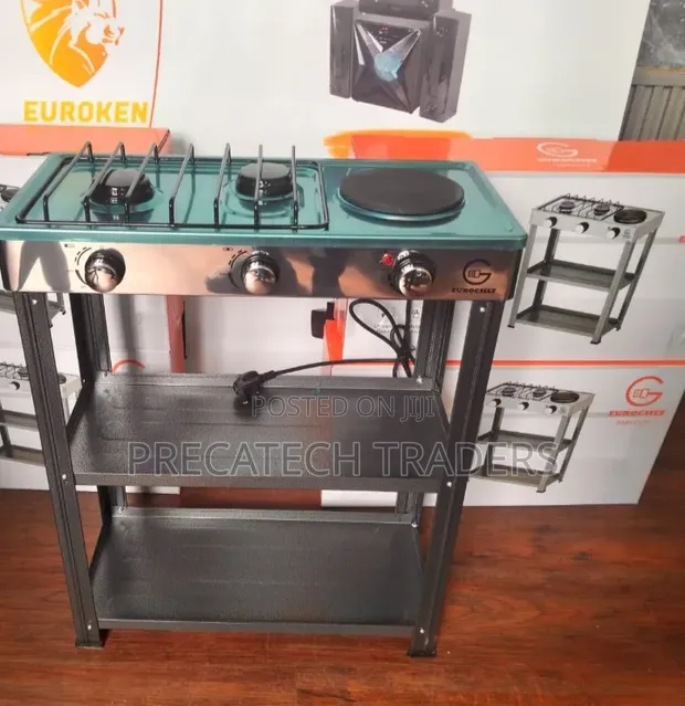 Eurochef 2+1 Deluxe Gas Cooker - Hybrid Burner - 1