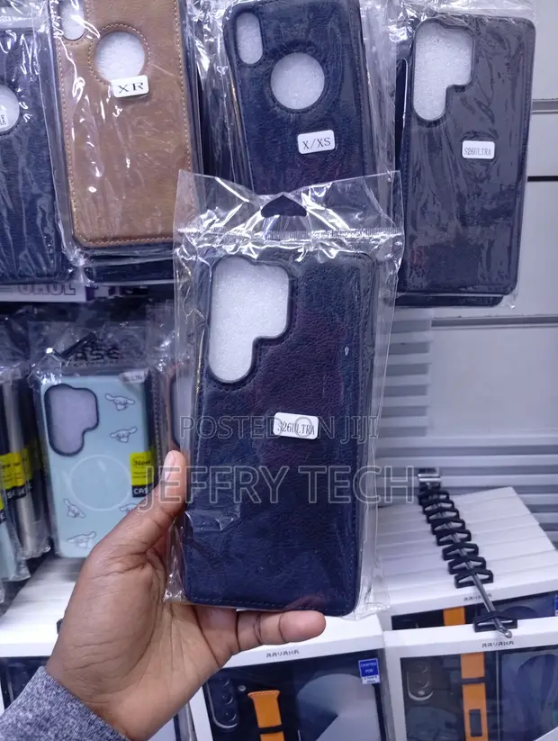 Dark Blue Leather Back Cover for Samsung Galaxy S26 Ultra - 1