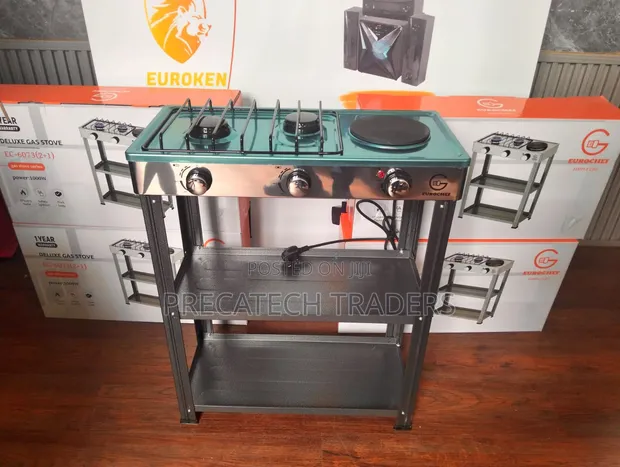 Eurochef 2+1 Gas Stove with 1000W Electric Plate - 1