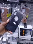 Black PU Leather Back Case for iPhone X/XS with Logo Cutout - 2