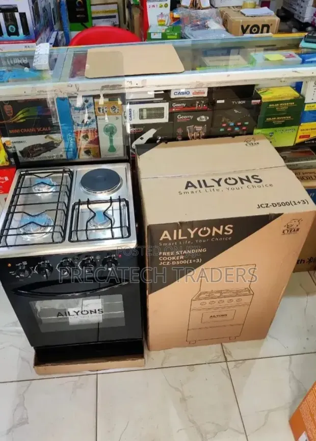 Ailyons JCZ-D5000 50x55 Cooker – 3 Gas + Electric Plate - 1