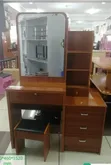 Brown Dressing Table with Sliding Mirror - 1