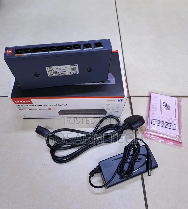 Dahua 10-Port PoE Switch (8x 100Mbps PoE + 2x Gigabit Uplink) - 1