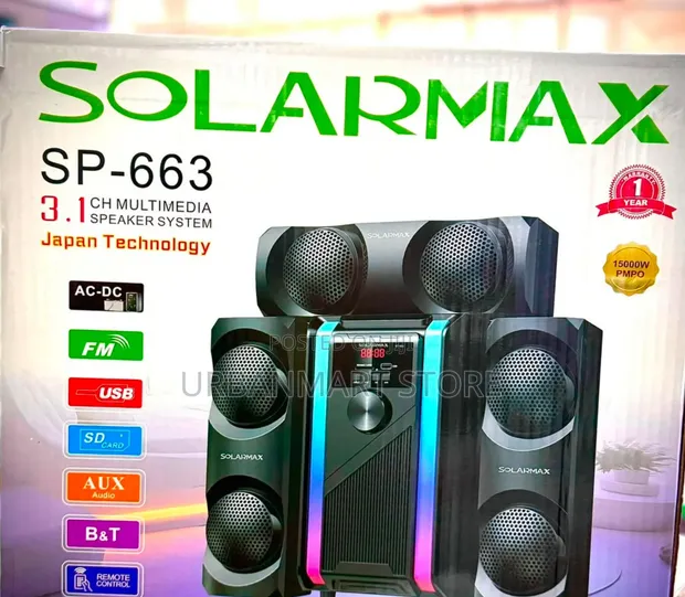 Solarmax SP-663 3.1 Channel Multimedia Speaker System - 1