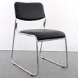 Stackable Leather Chrome Visitor Chair - 3