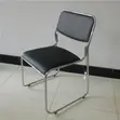 Stackable Leather Chrome Visitor Chair - 5