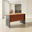0.9m Lockable 3 Drawer Home Office Study Desk - Brown - 3