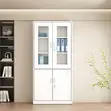 Executive Half-Glass Display Cabinet - White - 1